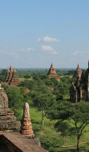 Paysage des temples anciens de Bagan en Birmanie