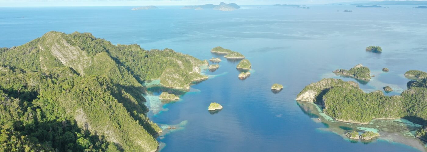 Vue aérienne de Raja Ampat en Indonésie