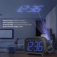 Projection-Alarm-Clock-Radio-Alarm-Clock-Digital-Clock-with-Power-Adapter-Alarm-Clocks-for-Bedrooms